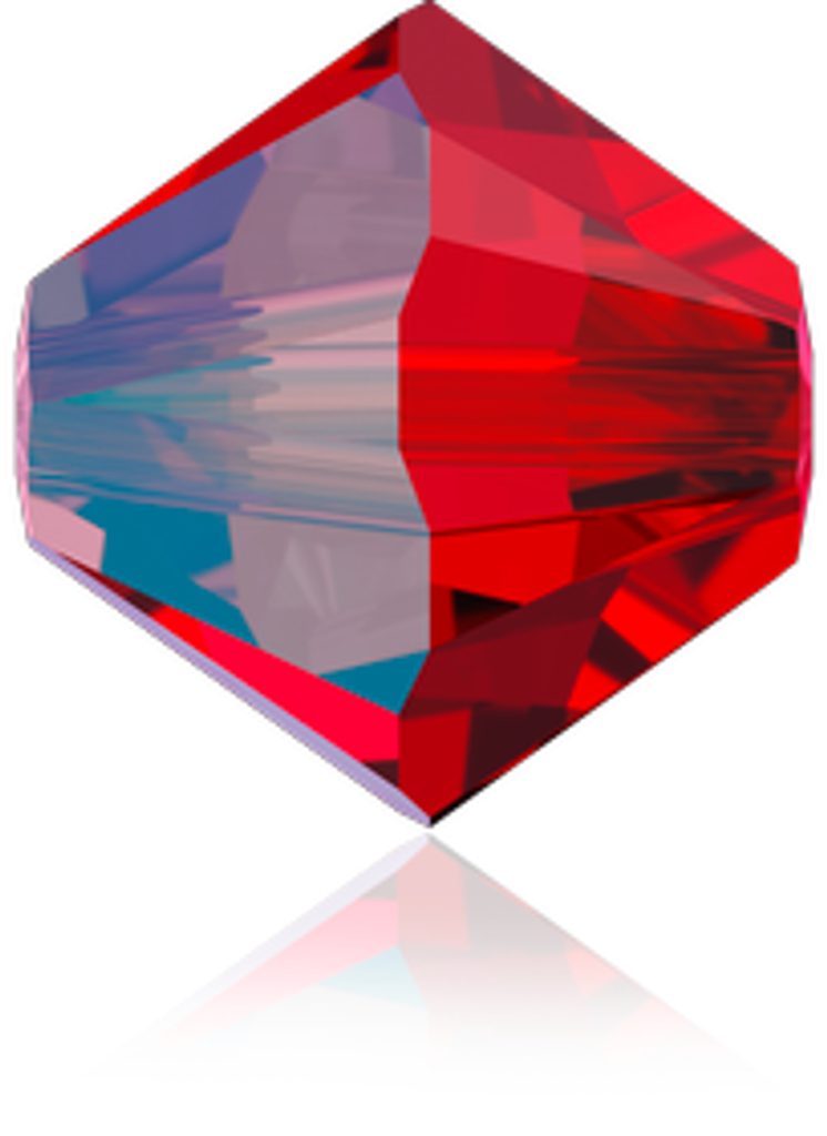5301/5328 - 6mm Swarovski Bicone Bead - Light Siam Shimmer 5301/5328 - 6mm Swarovski Bicone Bead - Light Siam Shimmer