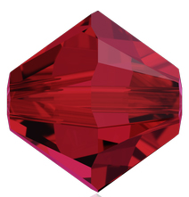 5301/5328 - 6mm Swarovski Bicone Crystal Bead - Scarlet 5301/5328 - 6mm Swarovski Bicone Crystal Bead - Scarlet