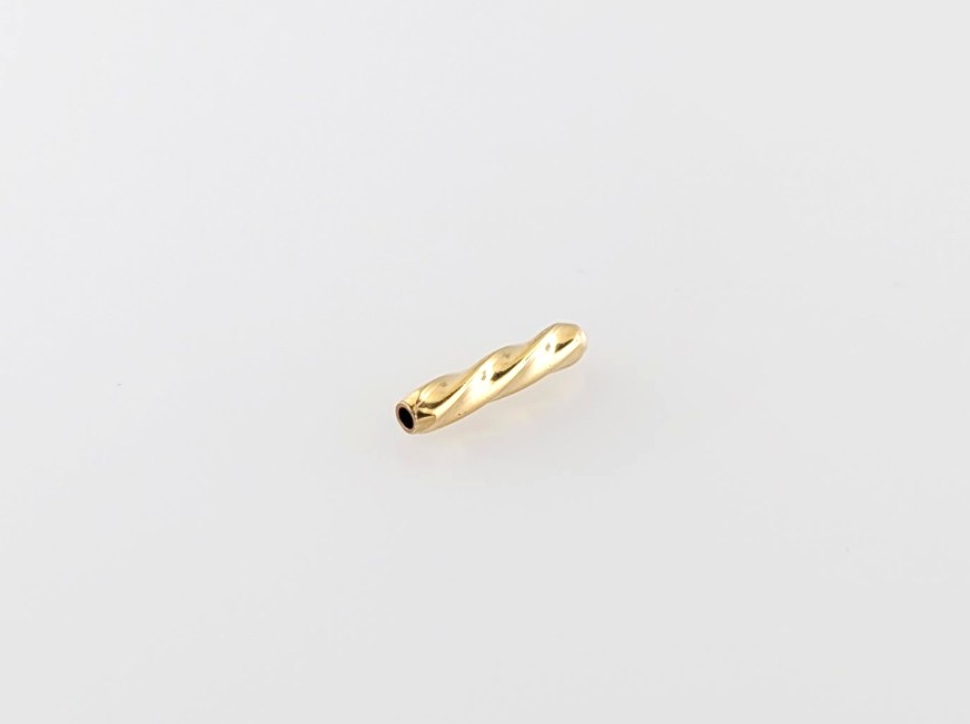 #1173 - 2x10mm 14/20 Gold Filled Twisted Tube #1173 - 2x10mm 14/20 Gold Filled Twisted Tube