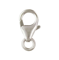 1380R - 6x10mm Sterling Silver Trigger Clasp With Ring 1380R - 6x10mm Sterling Silver Trigger Clasp With Ring