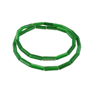 9513 - 4x13mm Tube Cat's Eye Beads (16" Strand)- Green