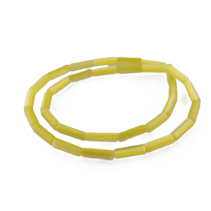 9513 - 4x13mm Tube Cat's Eye Beads (16" Strand)- Light Yellow