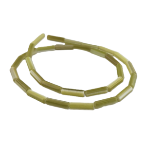 9513 - 4x13mm Tube Cat's Eye Beads (16" Strand)- Lime