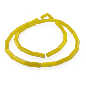9513 - 4x13mm Tube Cat's Eye Beads (16" Strand)- Yellow