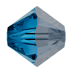5301/5328 - 3mm Swarovski Bicone Crystal Bead - Capri Blue Satin 5301/5328 - 3mm Swarovski Bicone Crystal Bead - Capri Blue Satin