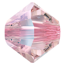 5301/5328 - 4mm Swarovski Bicone Bead - Light Rose Shimmer 5301/5328 - 4mm Swarovski Bicone Bead - Light Rose Shimmer