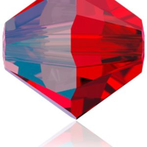 5301/5328 - 4mm Swarovski Bicone Bead - Light Siam Shimmer 5301/5328 - 4mm Swarovski Bicone Bead - Light Siam Shimmer