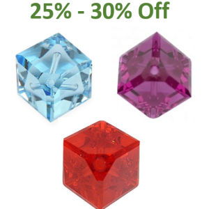 5600 Swarovski Crystal Square Beads (Diagonal Hole)