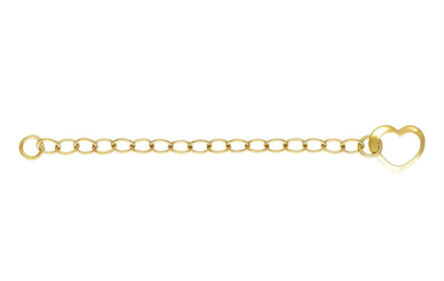 #2361 - 14K/20 Gold Filled 2" Cable Chain Ext w / Floating Heart #2361 - 14K/20 Gold Filled 2" Cable Chain Ext w / Floating Heart