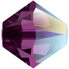 5301/5328 - 6mm Swarovski Bicone Bead - Amethyst Shimmer 5301/5328 - 6mm Swarovski Bicone Bead - Amethyst Shimmer