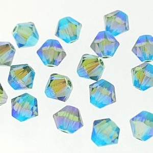 5301/5328 - 4mm Swarovski Bicone Bead - Erinite AB2X 5301/5328 - 4mm Swarovski Bicone Bead - Erinite AB2X