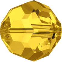 #5000 - 10mm Swarovski Round Crystal Bead - Light Topaz #5000 - 10mm Swarovski Round Crystal Bead - Light Topaz