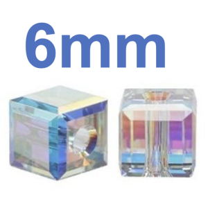 #5601 - 6mm Swarovski Square Crystal Bead Factory Pack