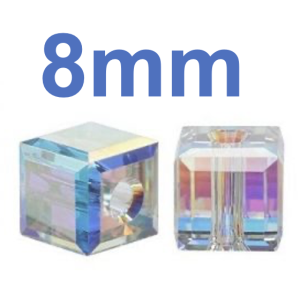 #5601 - 8mm Swarovski Square crystal Bead Factory Pack
