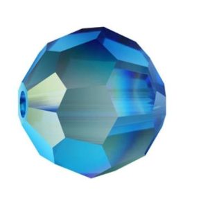 #5000 - 4mm Swarovski Round Crystal Bead - Capri Blue AB #5000 - 4mm Swarovski Round Crystal Bead - Capri Blue AB