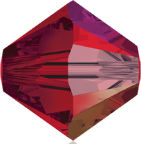 5301/5328 - 8mm Swarovski Bicone Crystal Bead - Light Siam AB 5301/5328 - 8mm Swarovski Bicone Crystal Bead - Light Siam AB