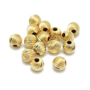 6mm Gold Filled Gold Filled Twisted Beads - 14kgf 6mm Gold Filled Gold Filled Twisted Beads - 14kgf