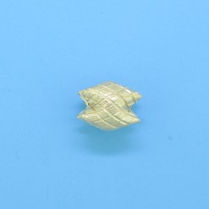 8.2x7mm Gold Filled Pattern Interlock Bead 14/20kt.