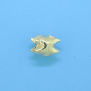 8.2x7mm Gold Filled Pattern Interlock Bead 14/20kt.