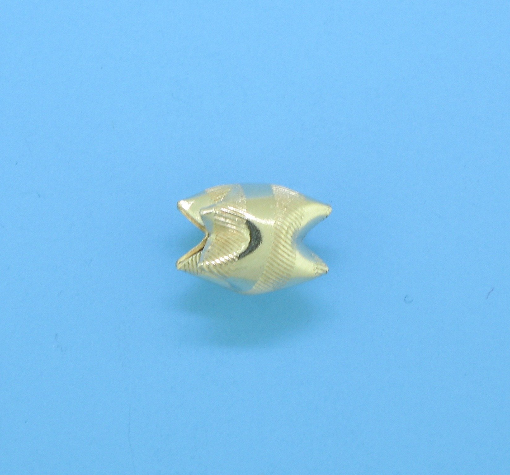 8.2x7mm Gold Filled Pattern Interlock Bead 14/20kt. 8.2x7mm Gold Filled Pattern Interlock Bead 14/20kt.