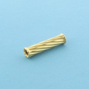 19x4.5mm Gold Filled Twisted Flared Tube Beads 14/20kt.