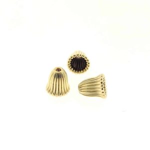 6x6.5mm Gold Filled Corrugated Cone Beads 14/20kt. 6x6.5mm Gold Filled Corrugated Cone Beads 14/20kt.