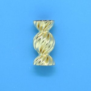 12x6mm Gold Filled Twisted Combo Hourglass Beads 14/20kt.