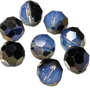 5025 - 8mm Swarovski Round Faceted Crystal Bead - White Opal Sky Blue 5025 - 8mm Swarovski Round Faceted Crystal Bead - White Opal Sky Blue