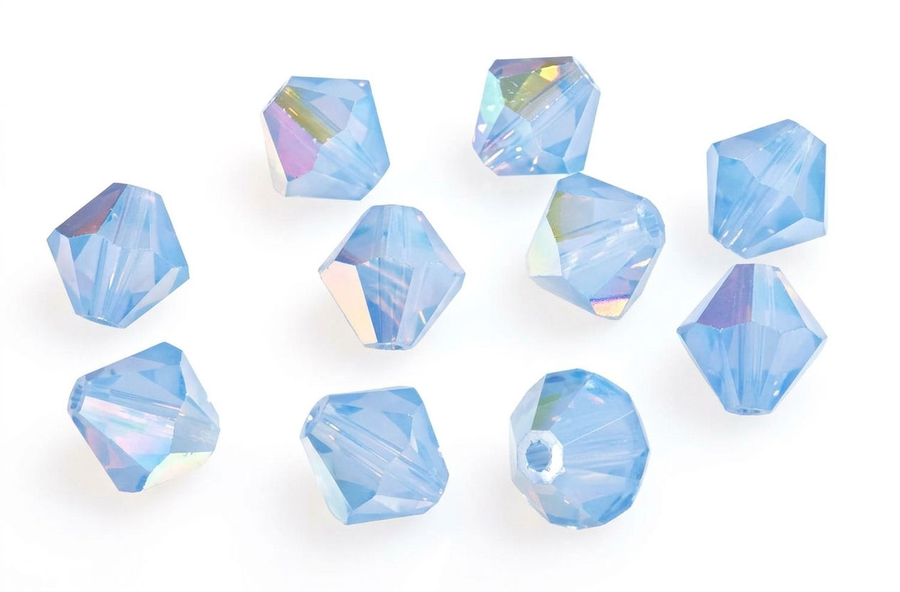 5301/5328 - 6mm Swarovski Bicone Crystal Bead - Air Blue Opal AB 5301/5328 - 6mm Swarovski Bicone Crystal Bead - Air Blue Opal AB