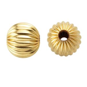 #64 – 6mm 14/20 Gold Filled Corrugated Round Bead