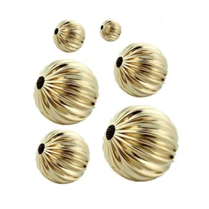 Gold Filled Corrugated Bead