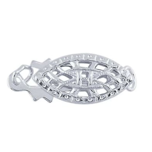 12x6mm Sterling Silver Filigree Oval Pearl Clasp 12x6mm Sterling Silver Filigree Oval Pearl Clasp