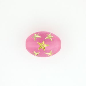 17x12mm Gold Star Oval Beads - Light Amethyst