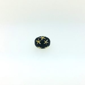9025 – 8x11mm Oval Star Beads – Black 9025 – 8x11mm Oval Star Beads – Black