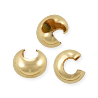 14/20 Gold Filled Crimp Cover Bead - 4mm 14/20 Gold Filled Crimp Cover Bead - 4mm