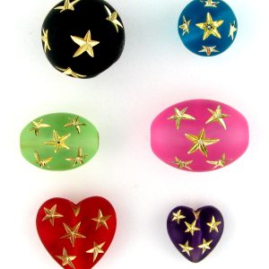 Acrylic Gold Star Beads